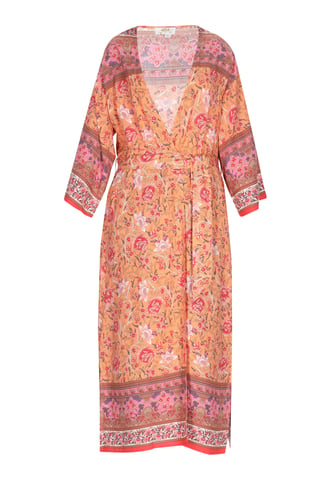 usha Kimono vrouwen oranje veelkleurig
