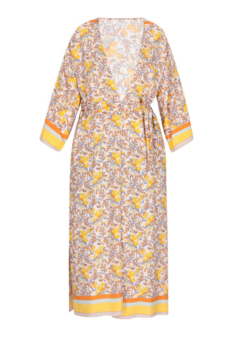 usha Kimono vrouwen geel veelkleurig