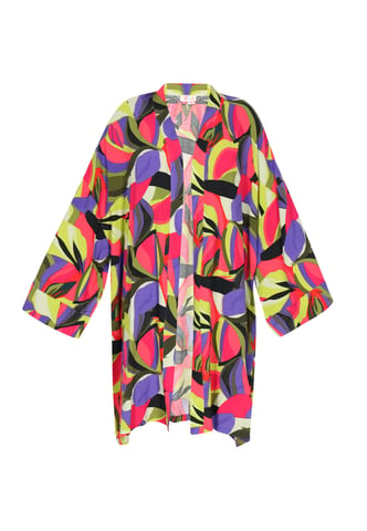 IZIA Kimono vrouwen violet veelkleurig