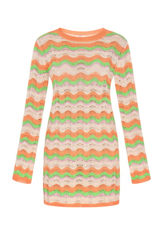 IZIA jurk vrouwen oranje veelkleurig