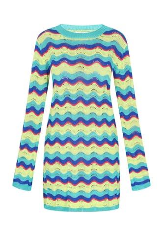 IZIA jurk vrouwen aqua veelkleurig