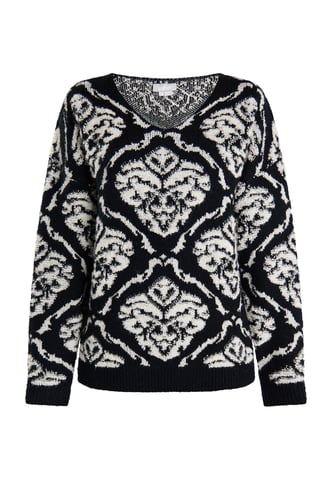 usha Knitted pullover women black/cream