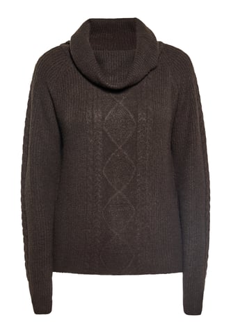 usha Knitted pullover women dark brown