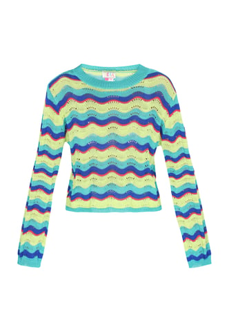 IZIA Jumper vrouwen aqua veelkleurig
