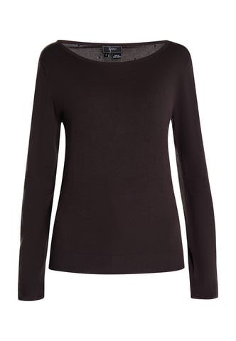Faina Knitted pullover women dark brown