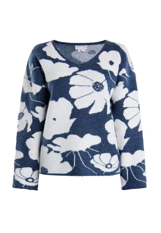 usha Knitted pullover women marine white