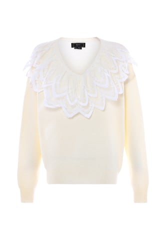 Faina Knitted pullover women off-white