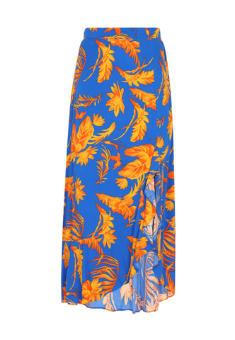 IZIA rok vrouwen blauw geel