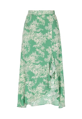 FELIPA rok vrouwen groen wit
