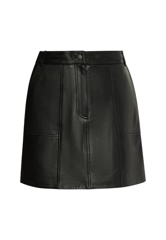 Faina Leren rok Dames zwart