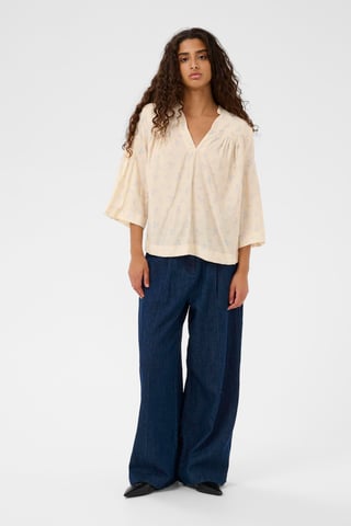 SLEneya Printed Blouse Blouse with long sleeve Boxy fit