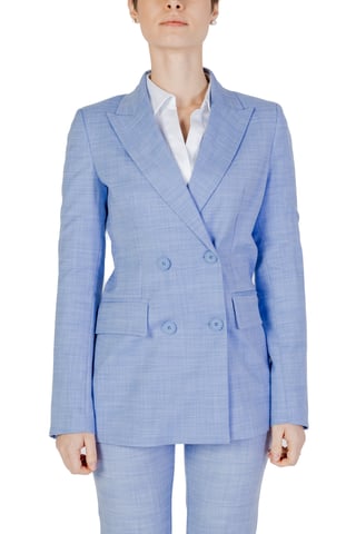 Double Breasted Blazer Light Blue