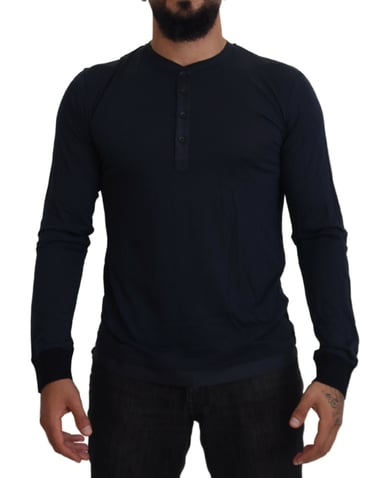 Henley Neck Long Sleeve Knit Shirt