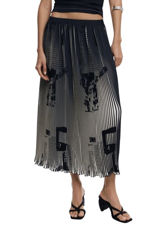 Pleated Midi Skirt