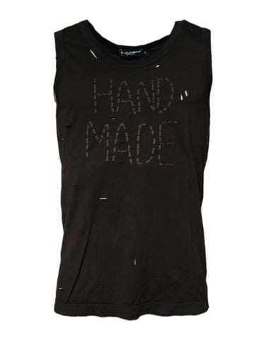 Handgjord Sliten Tank Top