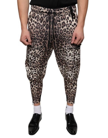 Leopard Cargo Trousers