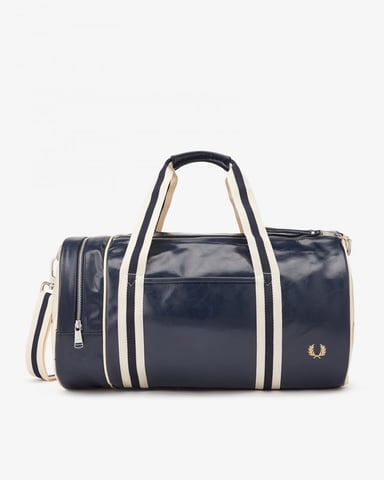 Winkel Voor Fred Perry Classic Barrel Polyester Marineblauw/Ecru Cross Bag