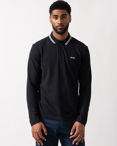 Langemouw Polo Shirt in Zwart