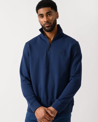 Zetrust 1/4 Zip Sweatshirt in Dark Blue