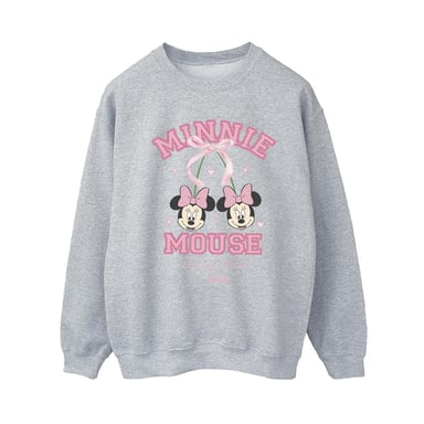 Disney Womens/Ladies Cherry Club Minnie Mouse Sweatshirt (Sport Grey)