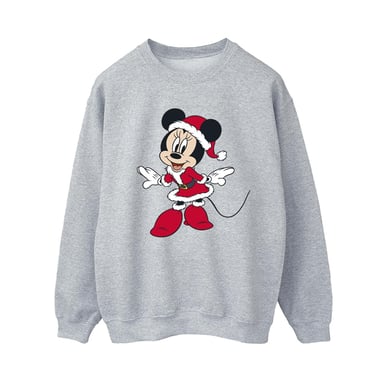 Disney Womens/Ladies Minnie Mouse Christmas Sweatshirt (Sport Grey)