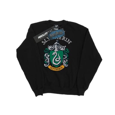 Harry Potter Girls Slytherin Crest Sweatshirt (Black)