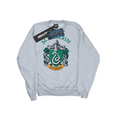 Harry Potter Girls Slytherin Crest Sweatshirt (Sports Grey)