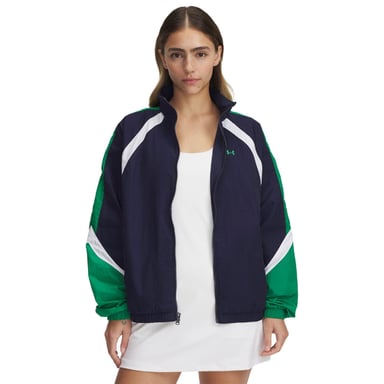Under Armour Womens/Ladies Icon Crinkle Jacket (Blue/Green/White)