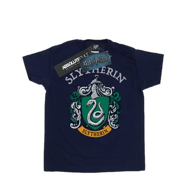 Harry Potter Boys Slytherin Crest T-Shirt (Navy Blue)