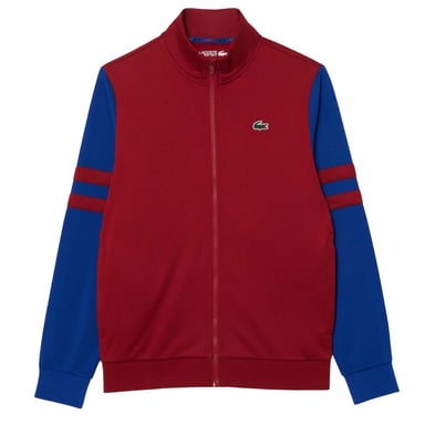 Lacoste Mens Zip Interlock Stretch Track Jacket (Red)