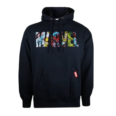 Marvel Mens Characters Logo Hoodie (Navy)