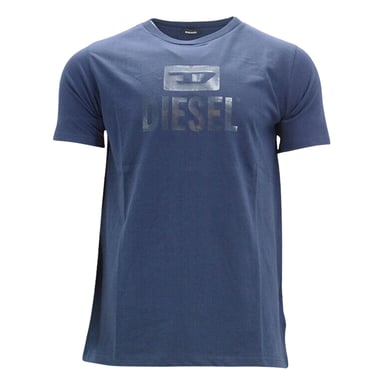 Diesel Mens Monotone Logo T-Shirt (Total Eclipse)
