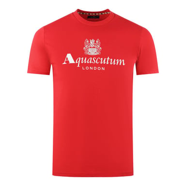 Aquascutum Mens London Aldis Logo T-Shirt (Red)
