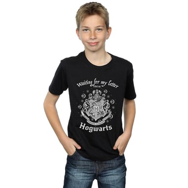 Harry Potter Boys Waiting For My Letter Hogwarts Cotton T-Shirt (Black)