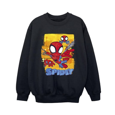 Marvel Boys Spidey And His Amazing Friends Flying Sweatshirt (Black)