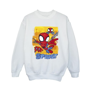 Marvel Boys Spidey And His Amazing Friends Flying Sweatshirt (White)