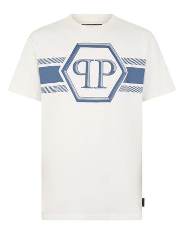Round Neck T-Shirt Hexagon Line