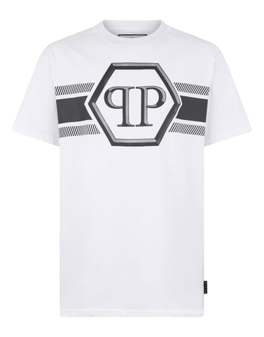 Round Neck T-Shirt Hexagon Line