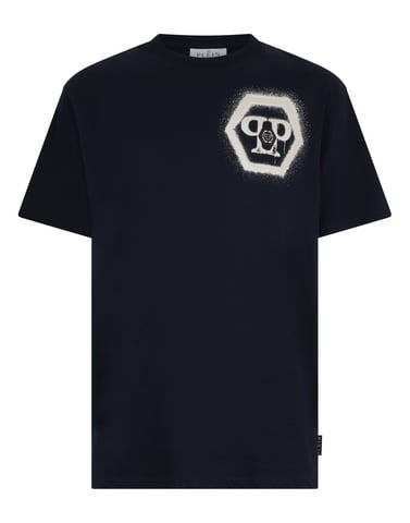 Round Neck T-Shirt Spray Hexagon