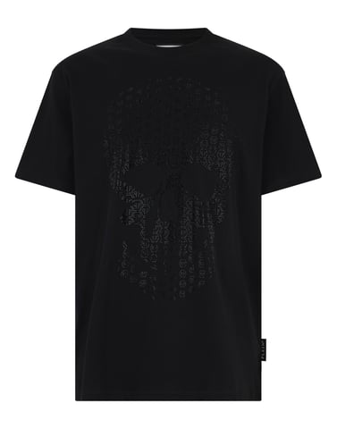 Round Neck T-Shirt Skull Strass Skull Strass