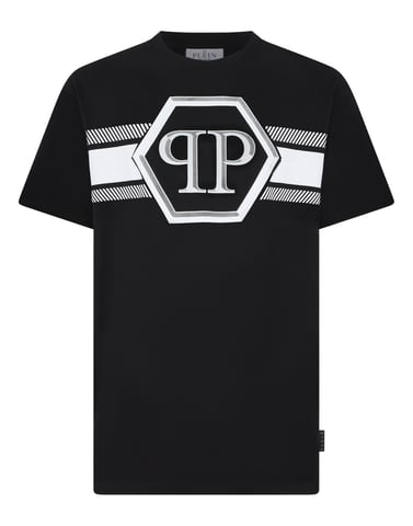 Round Neck T-Shirt Hexagon Line