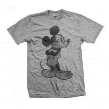 Disney Unisex Adult Mickey Mouse Sketch T-Shirt (Grey)