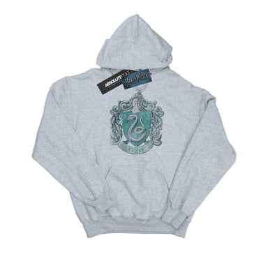 Harry Potter Boys Slytherin Cotton Hoodie (Sports Grey)