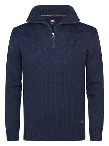 Petrol Industries - Knitted Half-Zip Sweater Denver Men - Blue