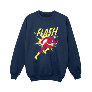 DC Comics Boys The Flash Running Sweatshirt (Navy Blue)