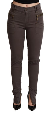 Zip Detail Skinny Jeans Side Zip Ankle Pants