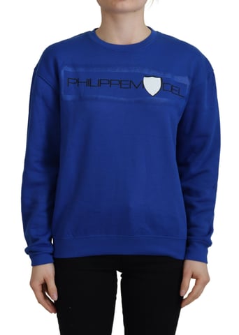 Blue Crew Neck Sweatshirt Relaxed Fit