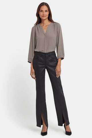 Coated Marilyn Straight Jeans | Black Coated