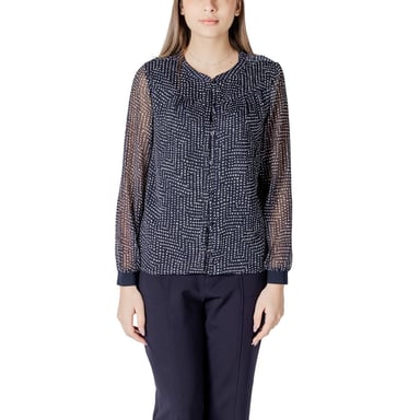 Geometric Print Blouse Long Sleeves