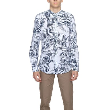 Palm Print Shirt Casual Long Sleeves